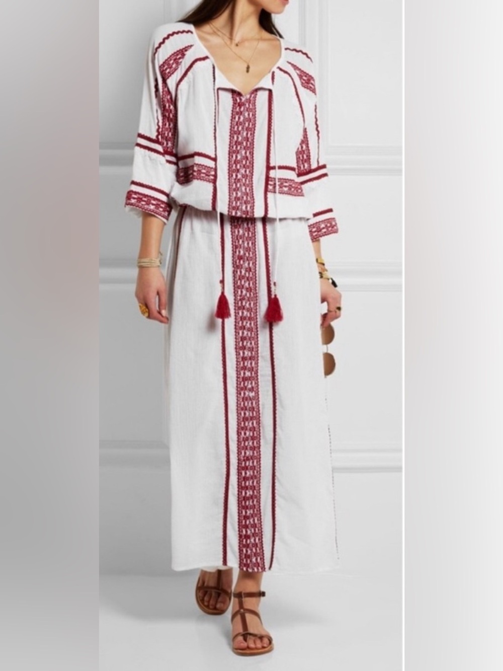 Dodo Bar Or Plisse Maxi dress Small